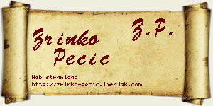 Zrinko Pecić vizit kartica